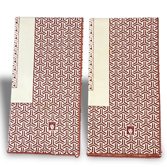 Designer Cloth Napkin Set (2) Anne Klein Beige Wicker - Picture 4 of 9